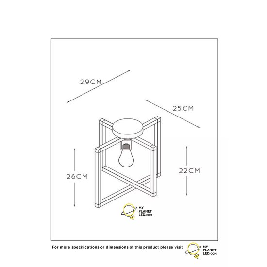 Stubborn and contemporary ceiling light E27