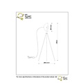 Atmospheric tripod black with gold floor lamp E27