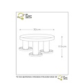 Ceiling lamp round 30cm black and brass 3xE27