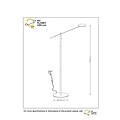 Liseuse noire sur pied LED dimmable 1x9W 3000K