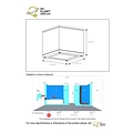 Waterproof square ceiling spotlight 9 cm GU10 IP65 black