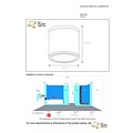 Waterproof cylinder ceiling spotlight 9 cm GU10 IP65 black