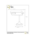 Lampe de notaire chrome lampe de bureau E14 verre blanc
