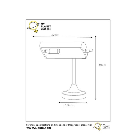 Bankerlampe Bronze Schreibtischlampe E14 grünes Glas