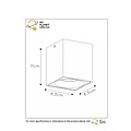 Design ceiling spotlight LED white, gray square 4.5W GU10