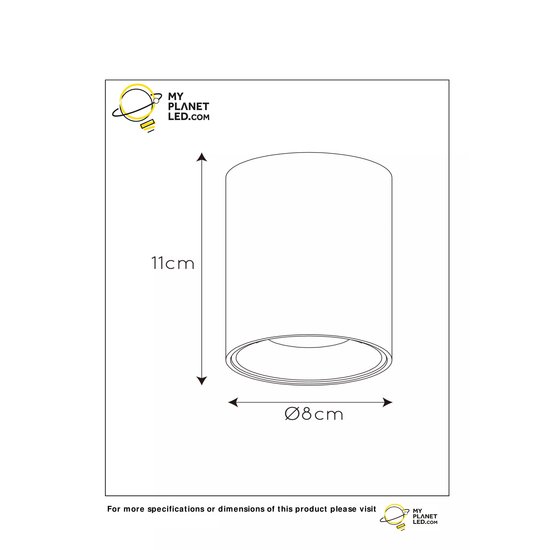 Design ceiling spotlight LED white, gray round 4.5W GU10
