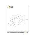 Lámpara de pared Trendy semicircular azul pastel G9