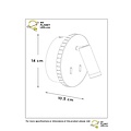 Exceptionnelle applique noire rotative 14 cm 11W 3000K
