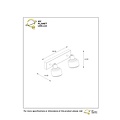 Luxurious classic 2xE14 black ceiling lamp