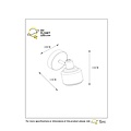 Luxurious classic 1xE14 black ceiling lamp