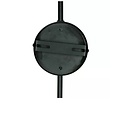 Vintage wall light with black rod 56cm high