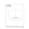 Square ceiling spot white with GU-10 spot