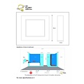 Waterproof ceiling lamp 30cm square white dim 30W 3000K IP44