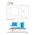 Wasserdichte Deckenleuchte 16,8cm quadratisch schwarz dim 15W 3000K IP44