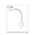 Foldable modern black bedside lamp LED 1x4W 4000K