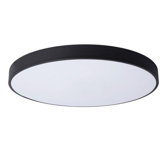 Große schwarze Deckenleuchte mit 60 cm Durchmesser, LED Dim 60W 2700K 3 StepDim