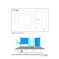 Waterproof ceiling lamp 24cm round black dim 15W 3000K IP44