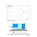 Waterproof ceiling lamp 24cm round white dim 15W 3000K IP44