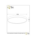 Large ceiling lamp 50 cm dia LED 36W 2700K 3 StepDim black