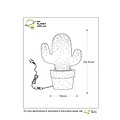 Lámpara de mesa cactus verde 20 cm E14