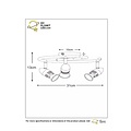 Timeless ceiling spot 31 cm 3xGU10 matt chrome