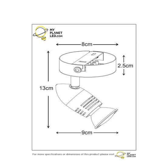 Spot de plafond intemporel 9 cm GU10 1 pc chrome mat