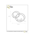 Decorative double ring black wall lamp E27