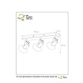 Elegant unique ceiling spotlight 3xE14 black