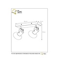 Elegant unique ceiling spotlight 2xE14 black