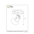 Elegant unique ceiling spotlight E14 black