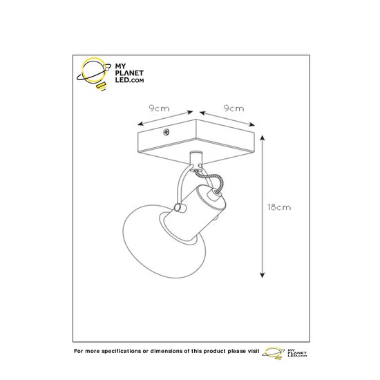 Elegante unieke plafondspot E14 zwart