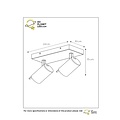 Moderner Dim-to-Warm-Deckenstrahler in Schwarz/Mattgold 2xGU10