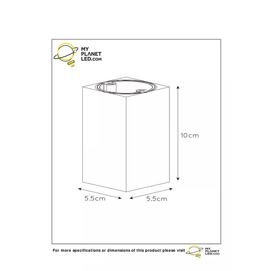 Foco de techo estrecho gris 5,5 cm LED Dim to warm GU10 5W