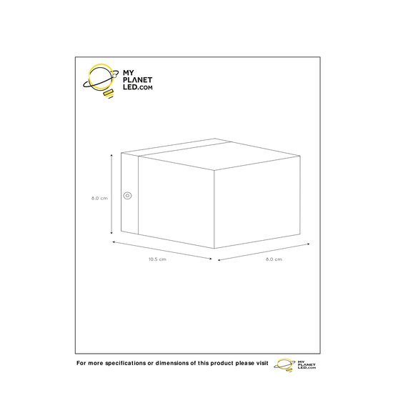 Aplique de pared cubo fresco negro G9