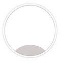 Lámpara de aro regulable para pared o techo con luz directa blanca 25W