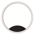 Dimmable ring lamp for wall or ceiling with direct light black 25W