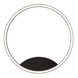 Fantasia ORSO ring lamp for wall or ceiling, black, dimmable