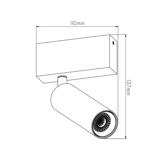Plafón LED diseño blanco o negro orientable módulo 4W 360 lumen
