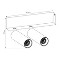 LOPAL 2L 2x 4,5W LED Spot schwarz