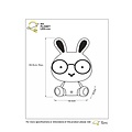 Lampe à poser lapin rose chambre d'enfant dimmable 3W