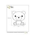Bear white table lamp children's room dimmable 3W