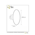 Round black wall lamp circle 15 cm LED 1x6W 3000K