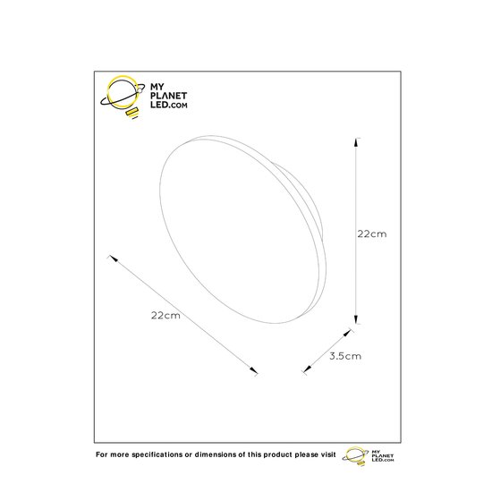 Wandleuchte Flachscheibe Gold matt/Messing 22 cm LED 10W 3000K