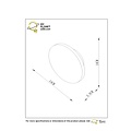 Aplique de pared disco plano piel marrón 14 cm LED 5W 3000K