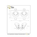 Schwarzer Doppeleinbau-Einbauspot 2xGU10