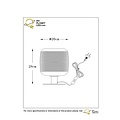 Lampe de table chromée moderne décalée 20 cm dia E27