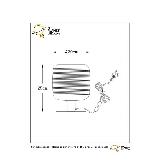 Quirky modern chrome table lamp 20 cm dia E27