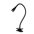 Zwarte flexibele klemlamp LED 3 step DIM 1x4W 3000K