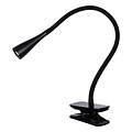 Zwarte flexibele klemlamp LED 3 step DIM 1x4W 3000K