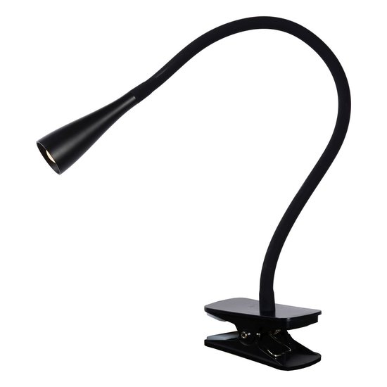 Zwarte flexibele klemlamp LED 3 step DIM 1x4W 3000K
